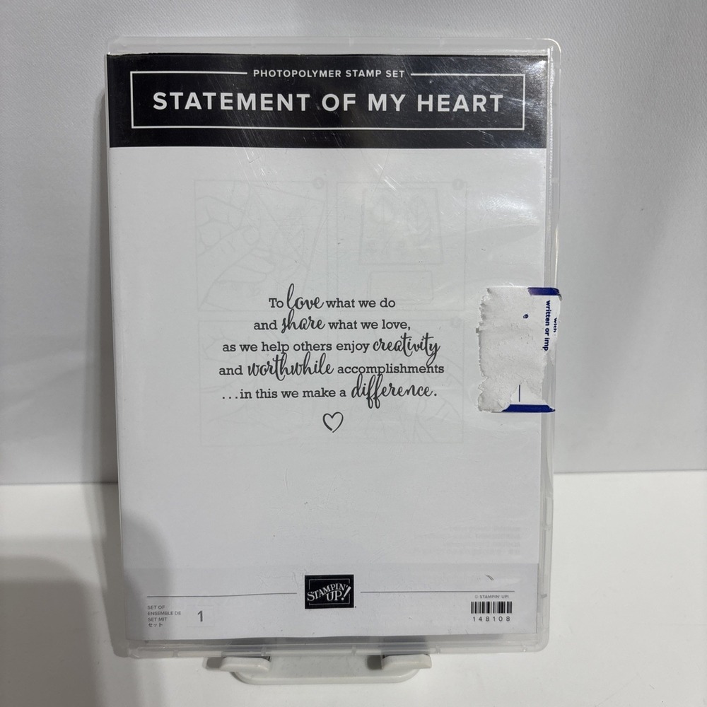 Stampin' Up! Statement Of My Heart Stamp‎ 148108 Photopolymer Stamp